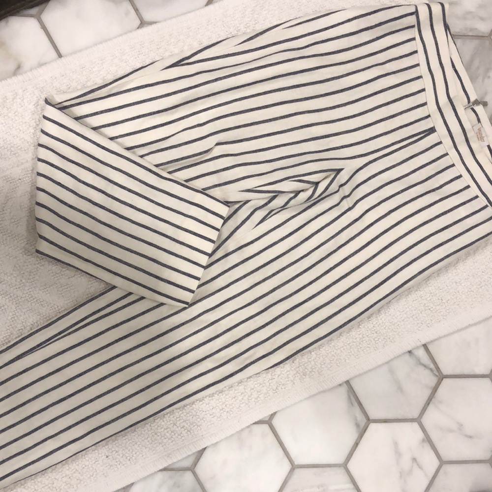 Stripped linen pants